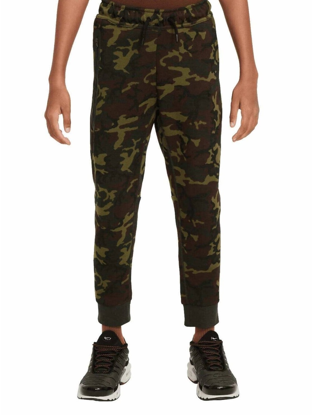 Nike tech Kids Camo Sweatpants - Olive Green & Dark Brown